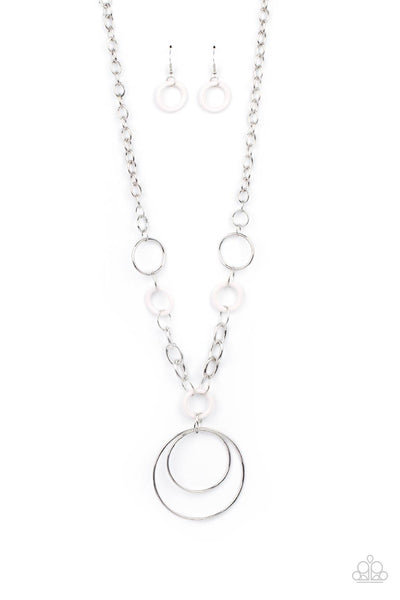 Paparazzi HOOP du Jour - White Necklace