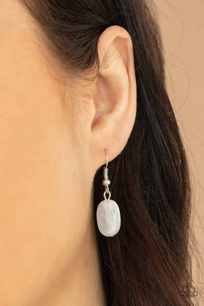 Paparazzi Cobble Creeks - White Necklace
