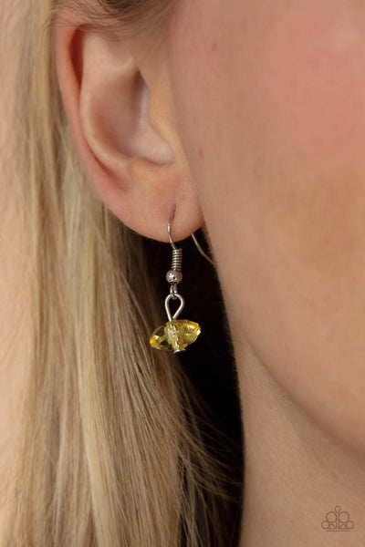 Paparazzi Prismatic Pebbles - Yellow Necklace