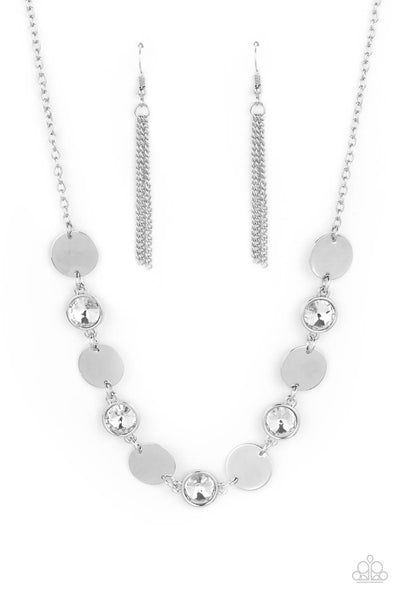 Paparazzi Refined Reflections - White Necklace