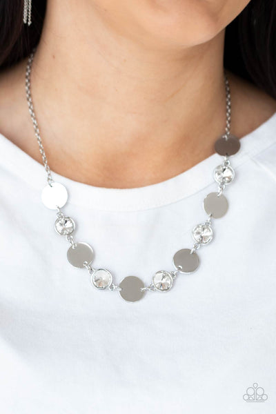 Paparazzi Refined Reflections - White Necklace
