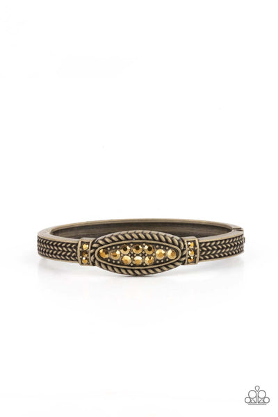 Paparazzi Locked in Luster - Brass Bracelet