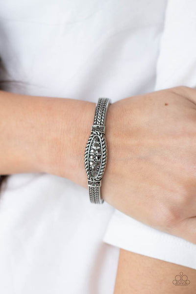 Paparazzi Locked in Luster -  Silver Bracelet