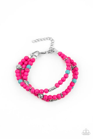 Paparazzi Desert Decorum - Pink Bracelet