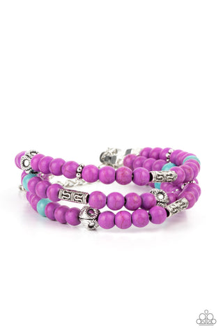 Paparazzi Desert Decorum - Purple Bracelet