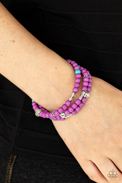 Paparazzi Desert Decorum - Purple Bracelet