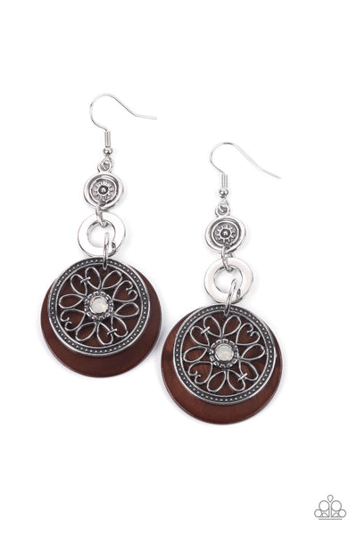 Paparazzi Royal Marina - Brown Earrings