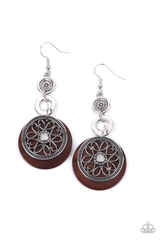 Paparazzi Royal Marina - Brown Earrings