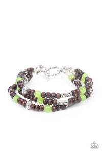 Paparazzi Woodsy Walkabout - Green Bracelet
