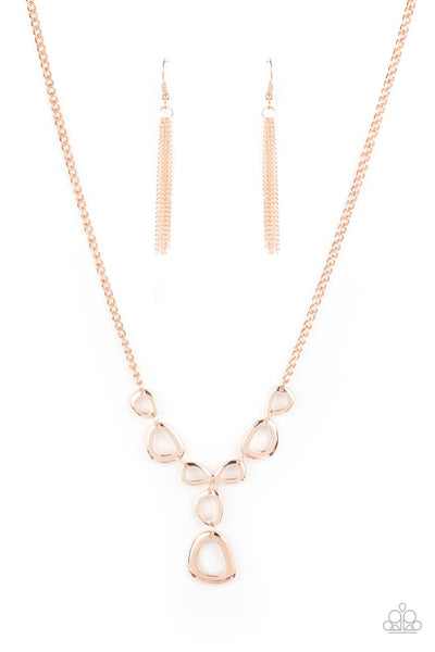 Paparazzi So Mod - Rose Gold Necklace