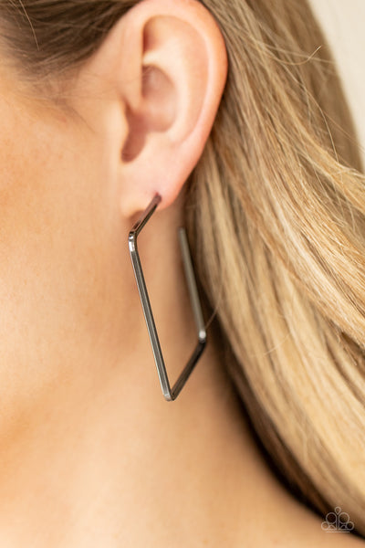 Paparazzi Material Girl Magic - Black Earrings