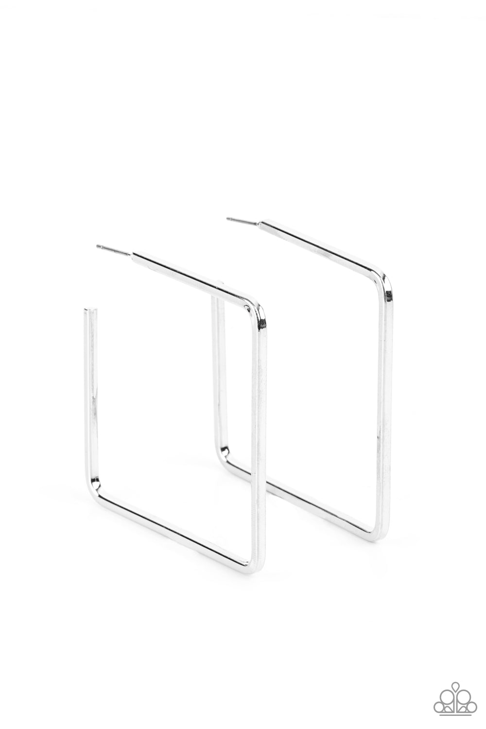Paparazzi Material Girl Magic - Silver Earrings