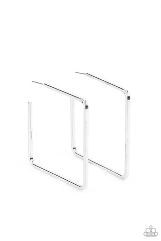 Paparazzi Material Girl Magic - Silver Earrings