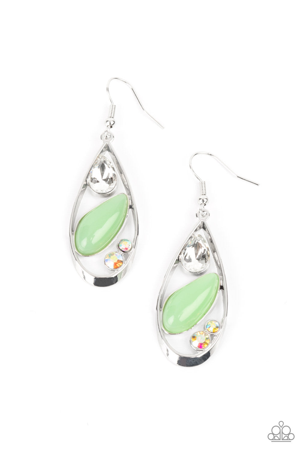 Paparazzi Harmonious Harbors - Green Earrings