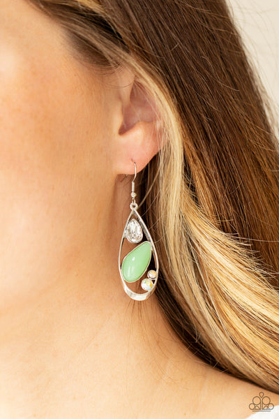 Paparazzi Harmonious Harbors - Green Earrings