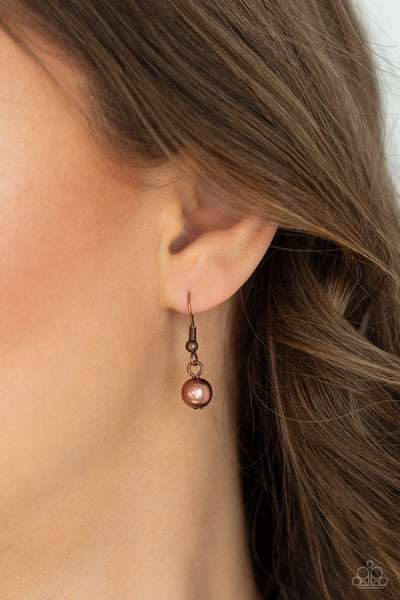 Paparazzi Beaded Beacon - Copper Necklace