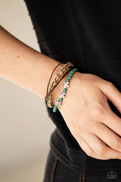 Paparazzi Raffia Remix - Blue Bracelet