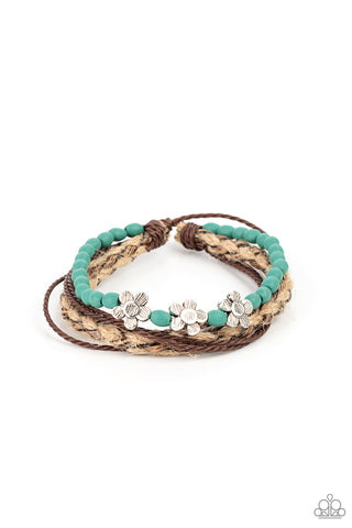 Paparazzi Raffia Remix - Blue Bracelet
