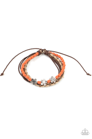 Paparazzi Raffia Remix - Orange Bracelet