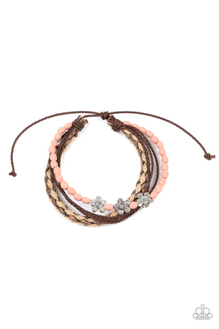 Paparazzi Raffia Remix - Pink Bracelet