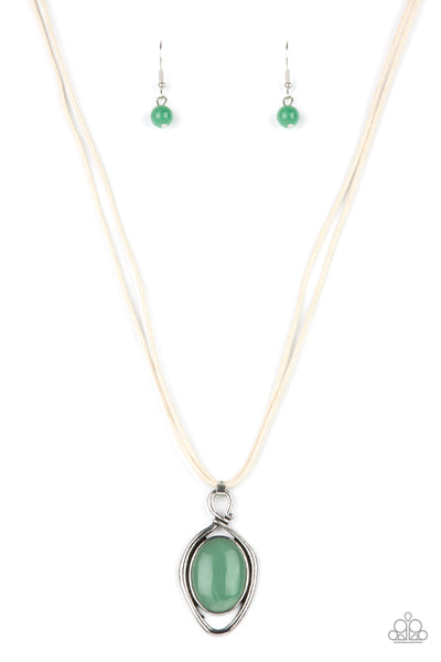 Paparazzi Desert Mystery - Green Necklace