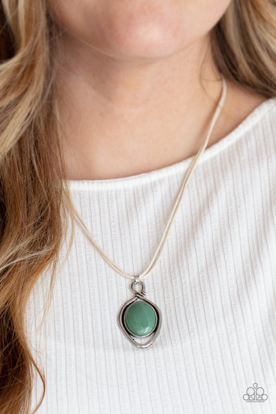 Paparazzi Desert Mystery - Green Necklace