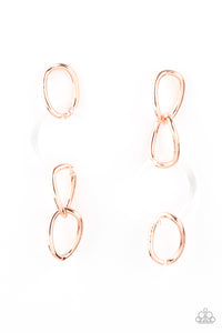 Paparazzi Talk In Circles - Copper Earrings