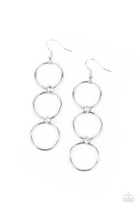 Paparazzi Refined Society - White Earrings