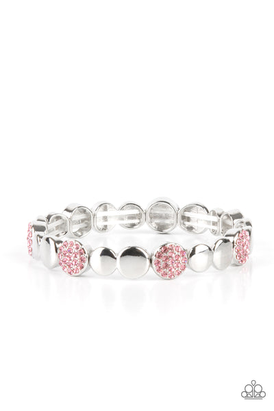 Paparazzi Dimensional Dazzle - Pink Bracelet