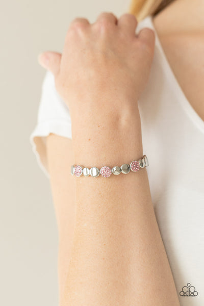 Paparazzi Dimensional Dazzle - Pink Bracelet