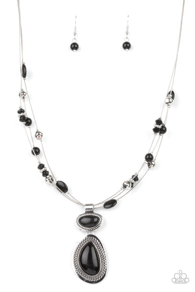 Paparazzi Discovering New Destinations - Black Necklace