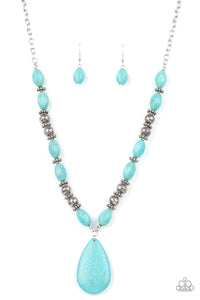 Paparazzi Blazing Saddles - Blue Necklace