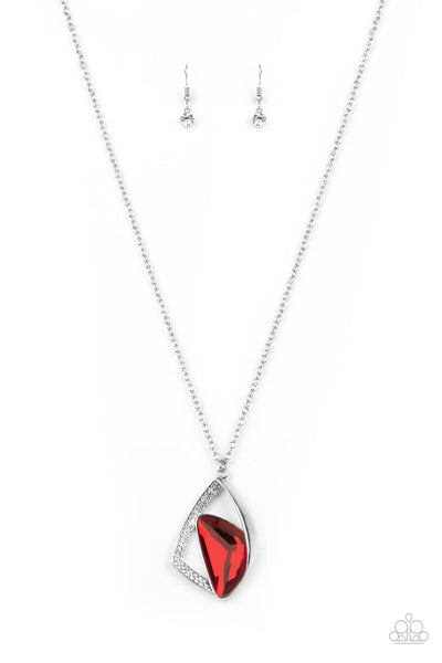 Paparazzi Galactic Wonder - Red Necklace