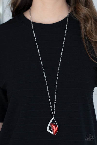 Paparazzi Galactic Wonder - Red Necklace