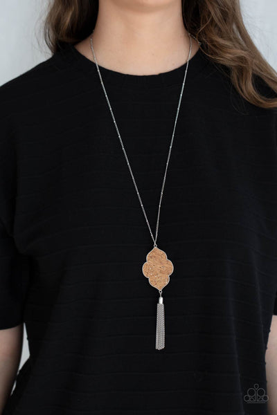 Paparazzi One Night In Casablanca - Silver Necklace