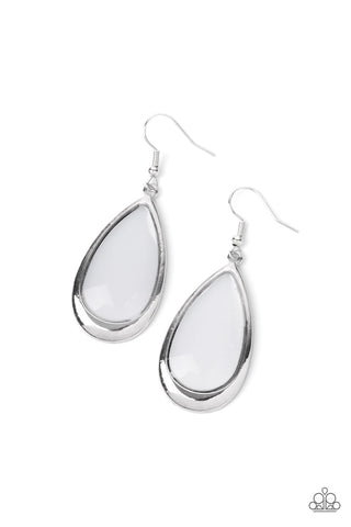 Paparazzi A World To SEER - White Earrings