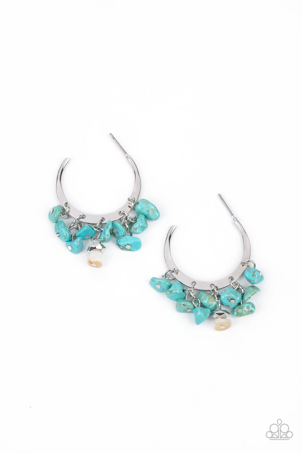 Paparazzi Gorgeously Grounding - Blue Earrings