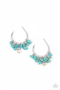 Paparazzi Gorgeously Grounding - Blue Earrings