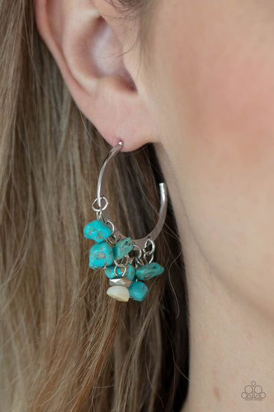 Paparazzi Gorgeously Grounding - Blue Earrings