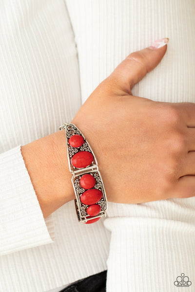 Paparazzi Southern Splendor - Red Bracelet