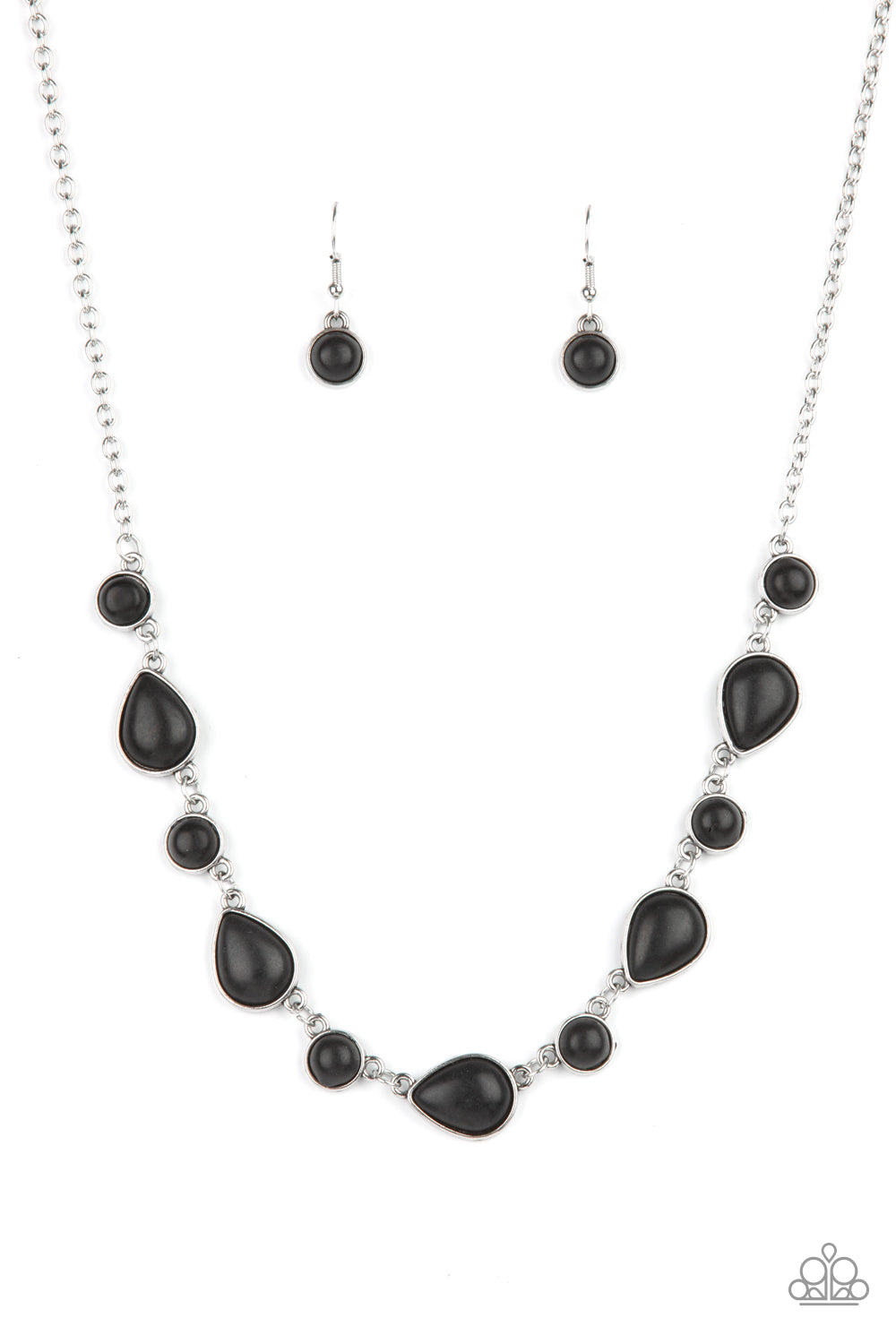 Paparazzi Heavenly Teardrops - Black Necklace