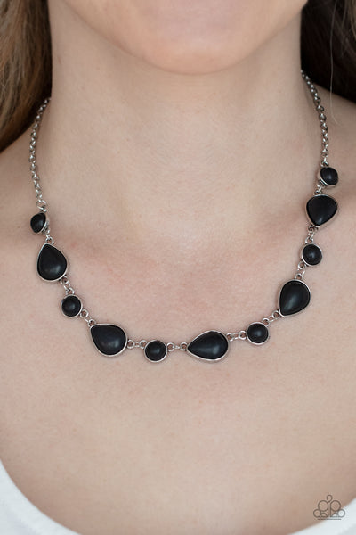 Paparazzi Heavenly Teardrops - Black Necklace