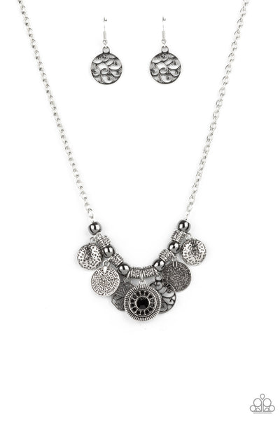Paparazzi To Coin A Phrase - Black Necklace