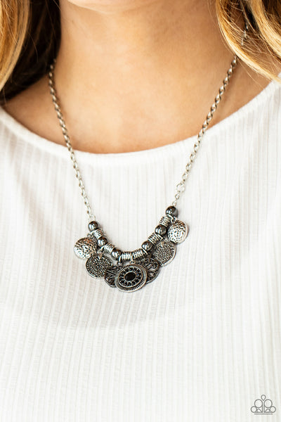 Paparazzi To Coin A Phrase - Black Necklace