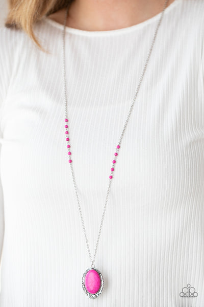 Paparazzi Plateau Paradise - Pink Necklace