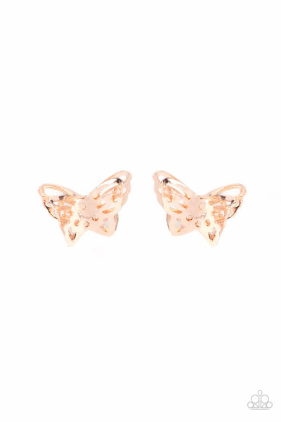 Paparazzi Flutter Fantasy - Rose Gold Earrings