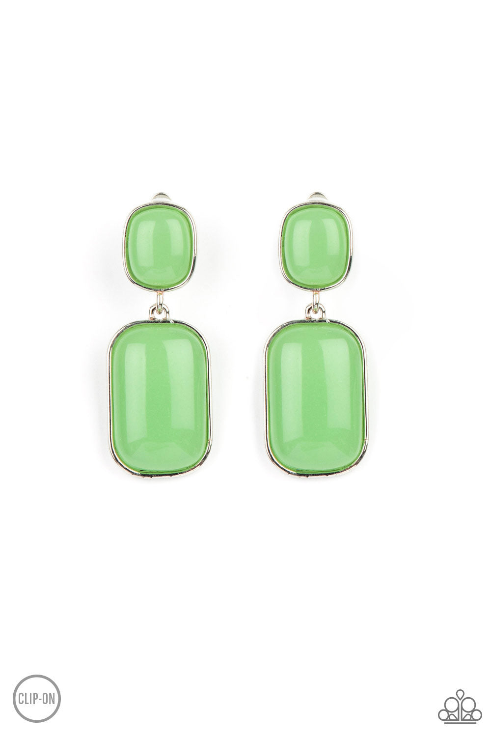 Paparazzi Meet Me At The Plaza - Green Earrings