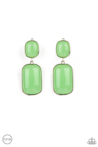 Paparazzi Meet Me At The Plaza - Green Earrings
