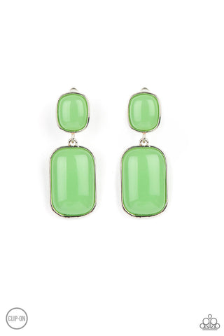 Paparazzi Meet Me At The Plaza - Green Earrings