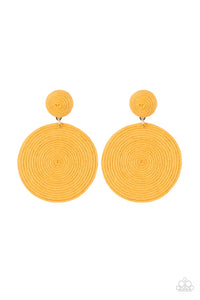 Paparazzi Circulate The Room - Yellow Earrings